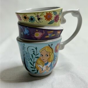 Disney Alice in Wonderland Stacked Teacup Sculpted Ceramic Coffee Mug Vintage